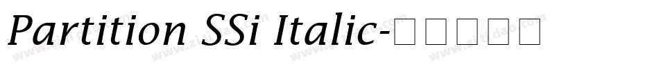 Partition SSi Italic字体转换